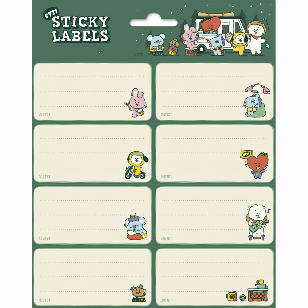 BT21 lipdukai sąsiuviniams