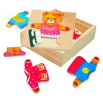Medinė dėlionė-žaidimas Aprenk meškutę Bertą, 3+