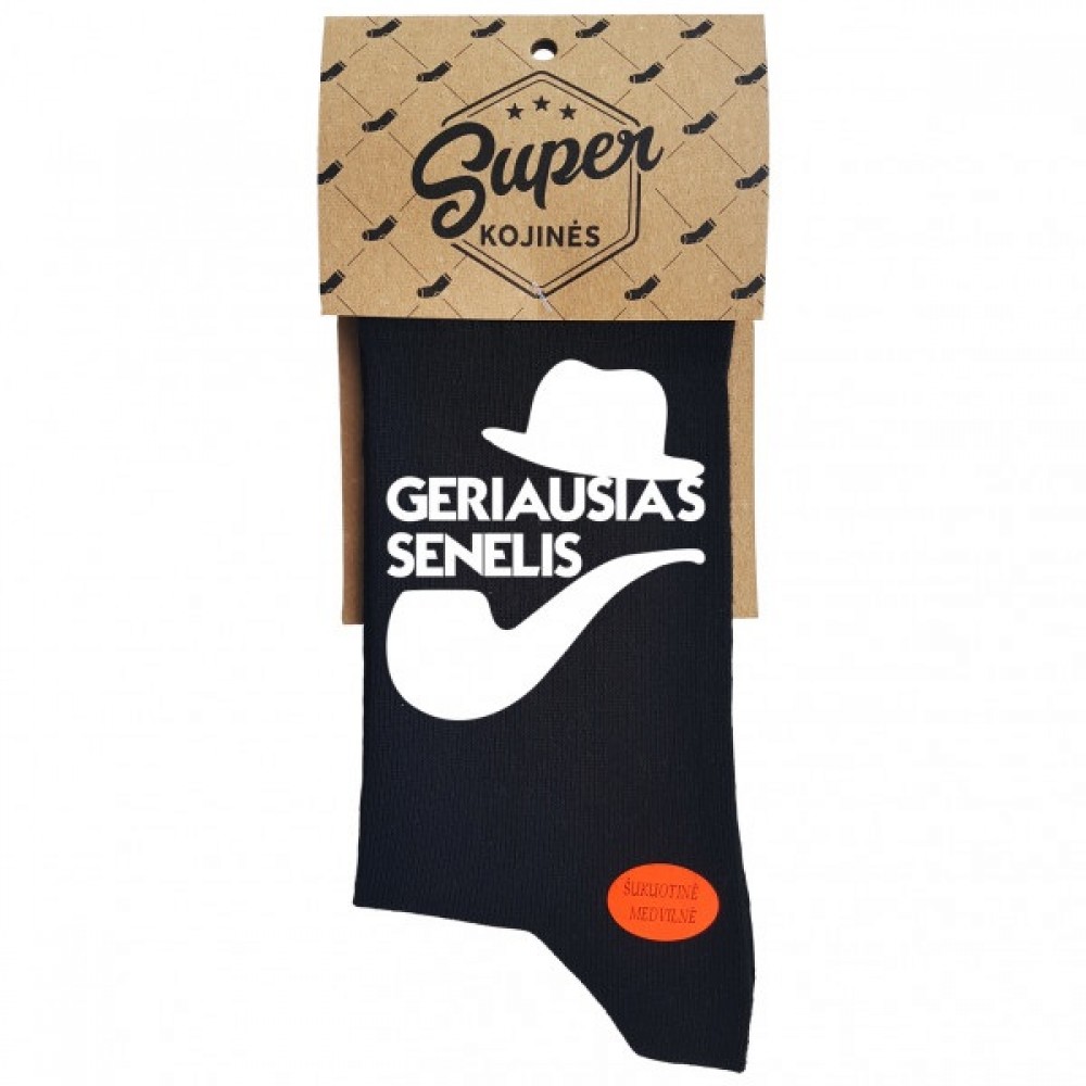 Kojinės Geriausias senelis (pakabinama pakuotė)