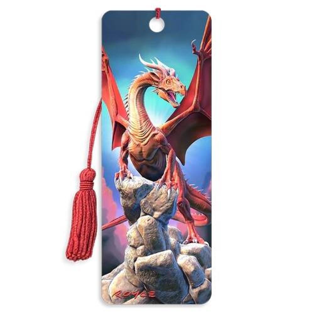 Skirtukas knygos 3D Raudonas drakonas/BK115RDR/CH