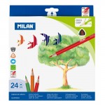 Pieštukai 24sp tribriauniai 0728324 MILAN/12