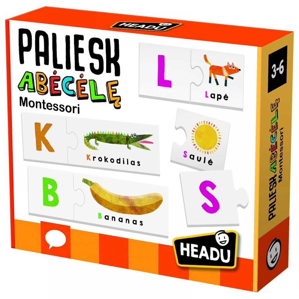 Headu lavinamasis žaidimas Montessori Touch Abc LT