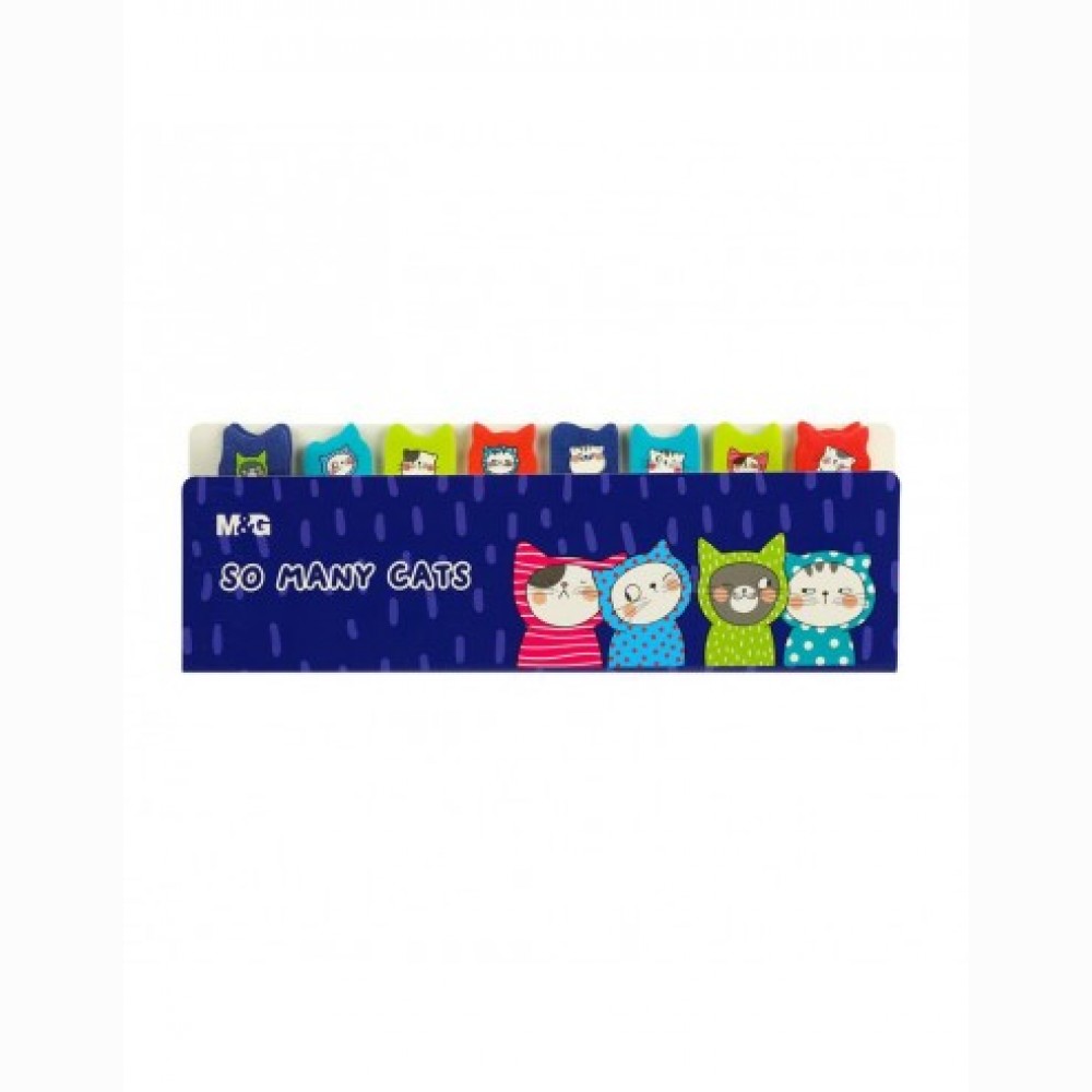 Skirtukai  M&G So Many Cats 15x53mm 20sheets 8pc blister