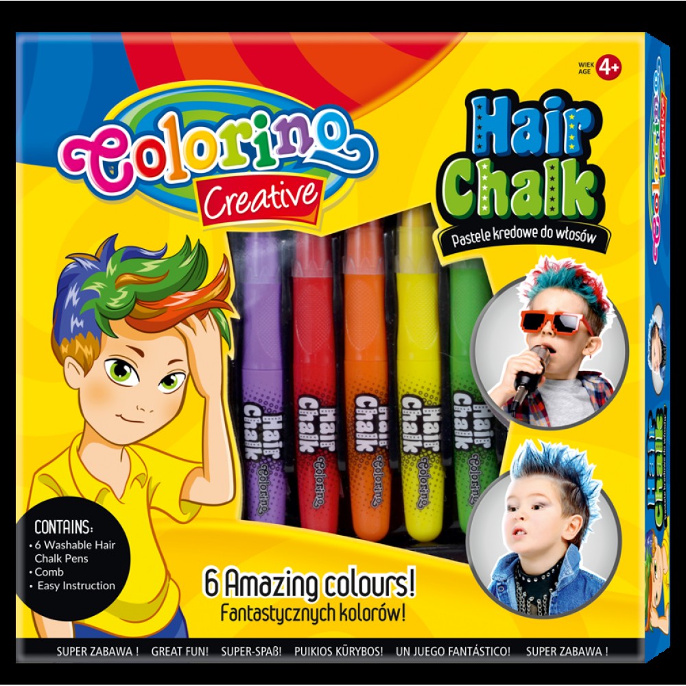 Kreidelės plaukams Colorino Creative, 6vnt (P)