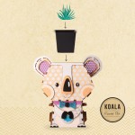 Medinė dėlionė Colorino Creative 3D Flower pot Coala