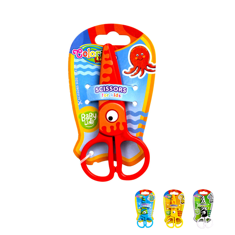 Vaikiškos žirklės, 13cm, COLORINO įvairių spalvų