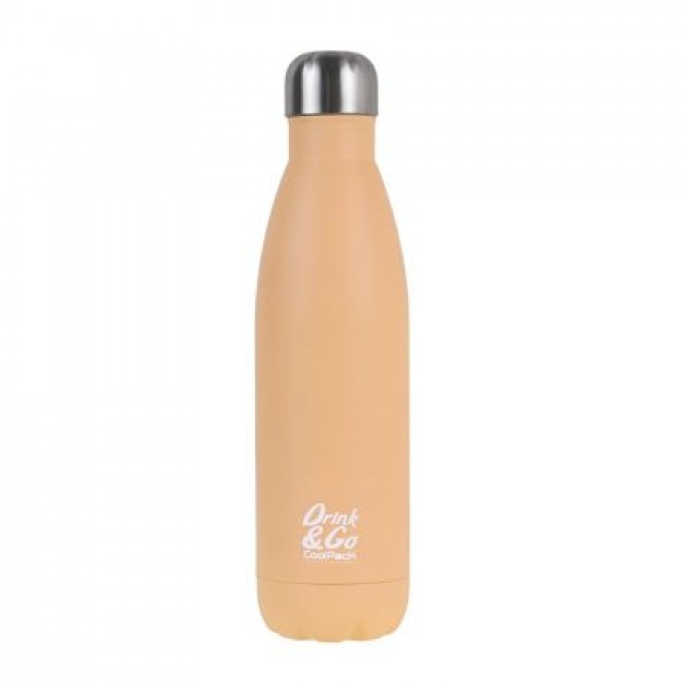 Gertuvė Coolpack Pastel, metalinė, 500ml, oranžinės spalvos