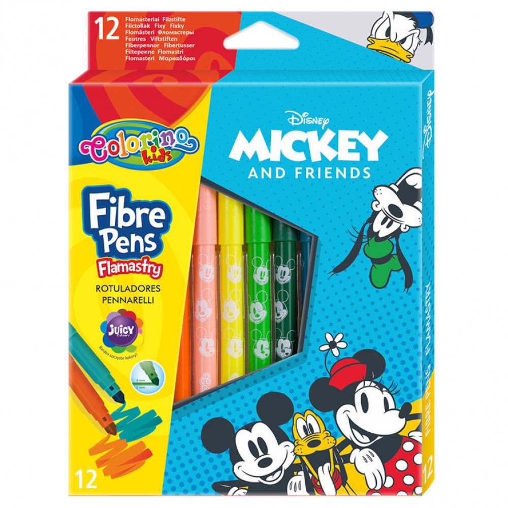 Flomasteriai Disney Mickey and Friends, 12 spalvų