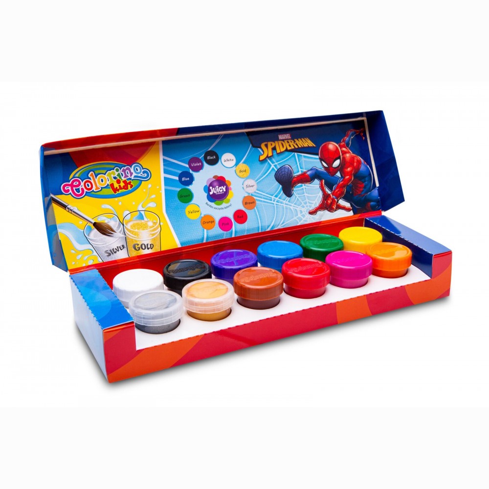 Guašas Disney Spiderman, 12 spalvų 20ml