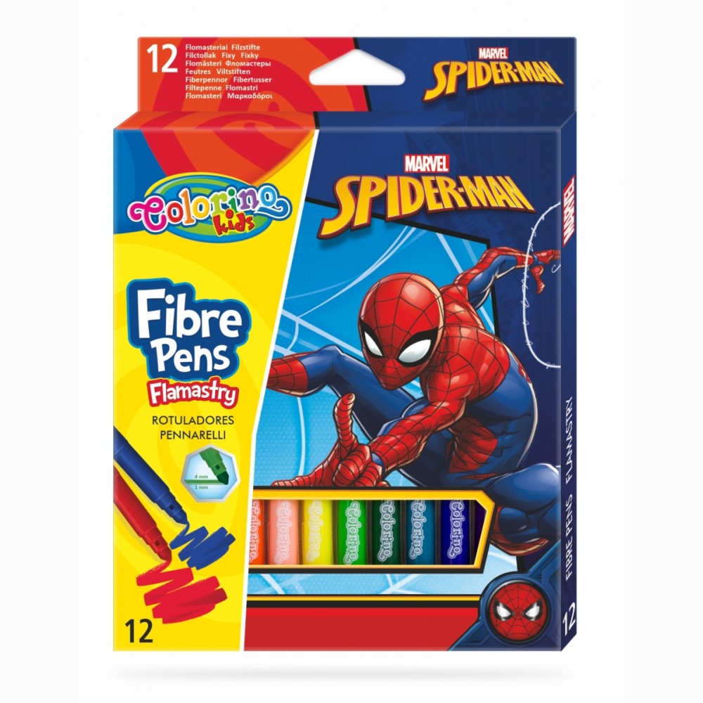 Flomasteriai Spider-Man, 12 spalvų