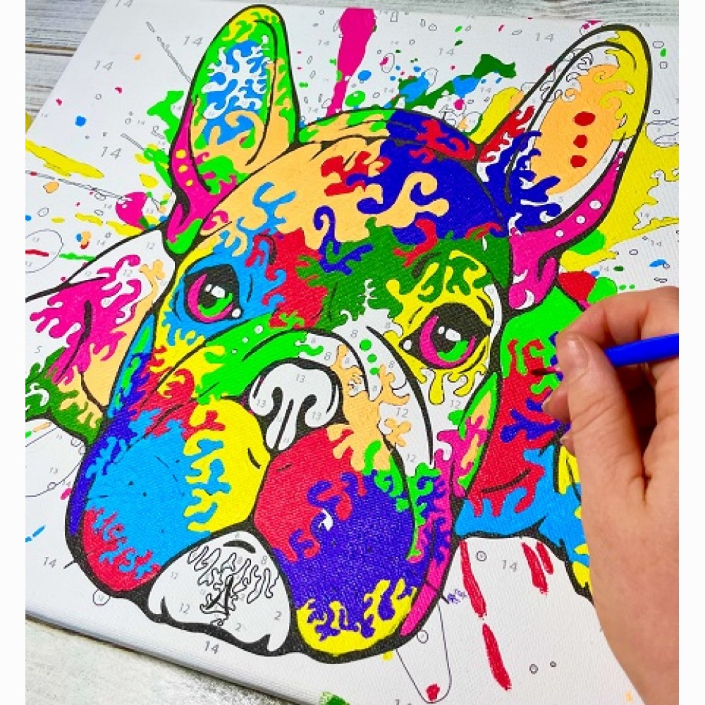 Splat Planet tapyba pagal skaičius, PRANCŪZŲ BULDOGAS 30x40 cm