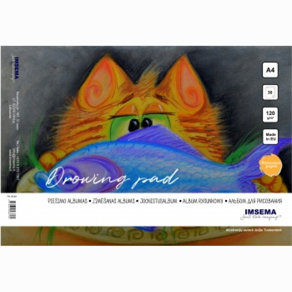 Piešimo albumas A4 30 lapų, 120 gr  PREMIUM