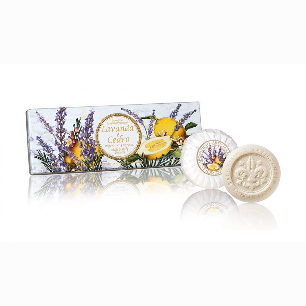 Levandų ir kedro muilas 3 x 100 g