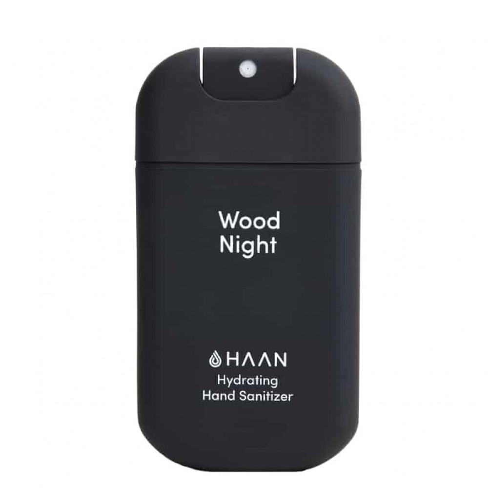 Drėkinantis rankų dezinfekantas HAAN Wood Night, 30ml