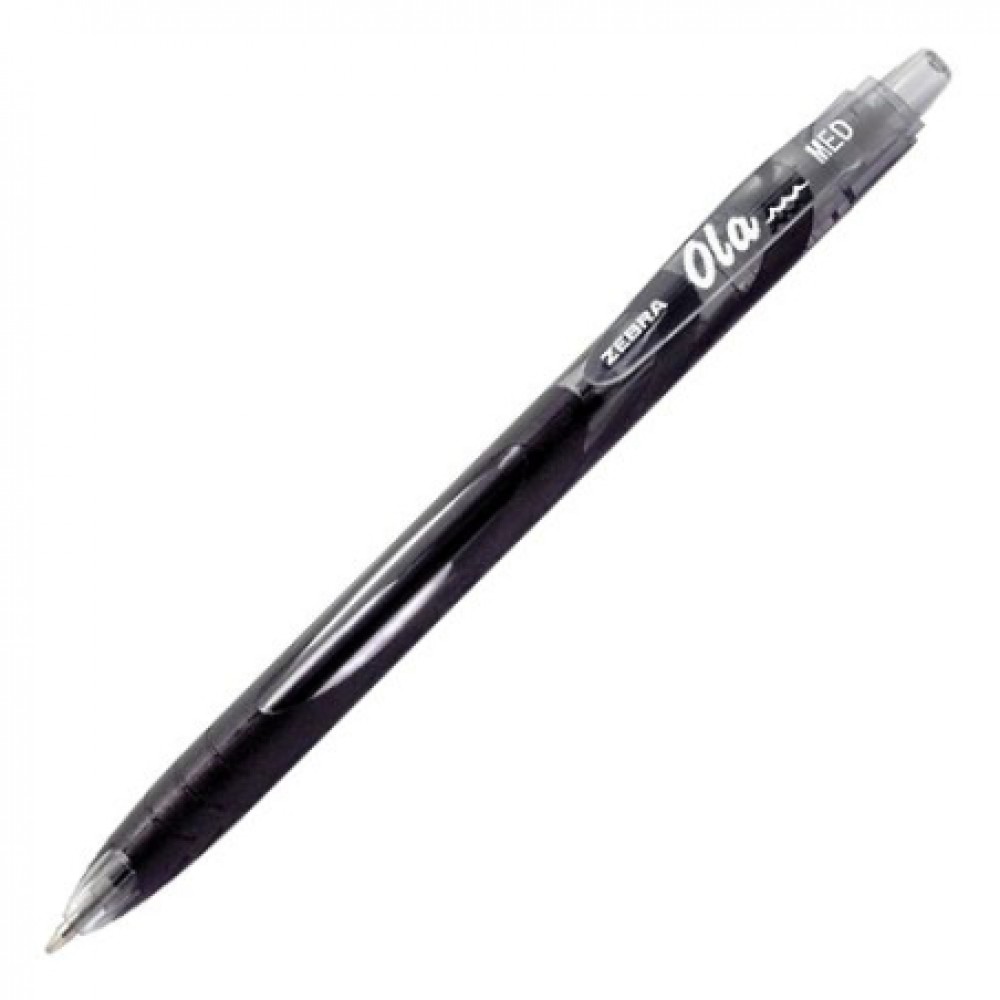 Automatinis tušinukas Zebra Ola, 1.0mm, juodos spalvos