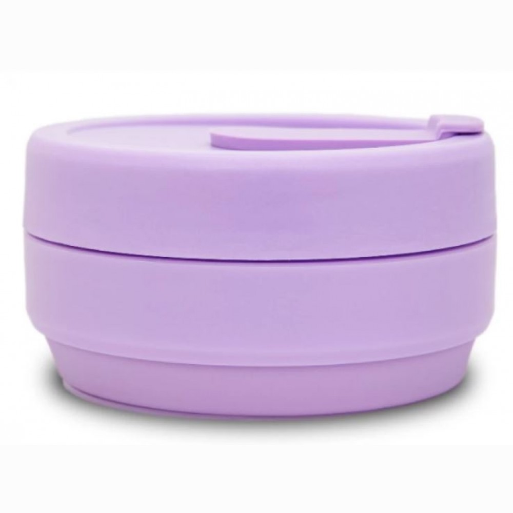 Silikoninis puodelis COOLPACK, 355 ml, pastelinės violetinės spalvos
