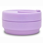 Silikoninis puodelis COOLPACK, 355 ml, pastelinės violetinės spalvos