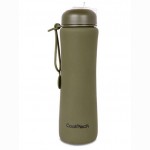 Silikoninė gertuvė COOLPACK, 600 ml, alyvuogių žalios spalvos