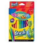 Flomasteriai Colorino Kids, teptukiniu galiuku, 10 spalvų