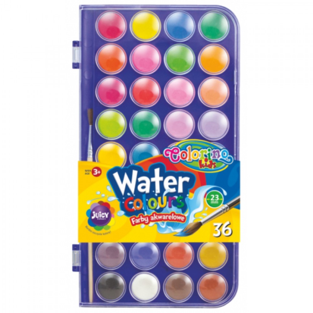 Akvareliniai dažai Colorino Kids, 36 spalvos