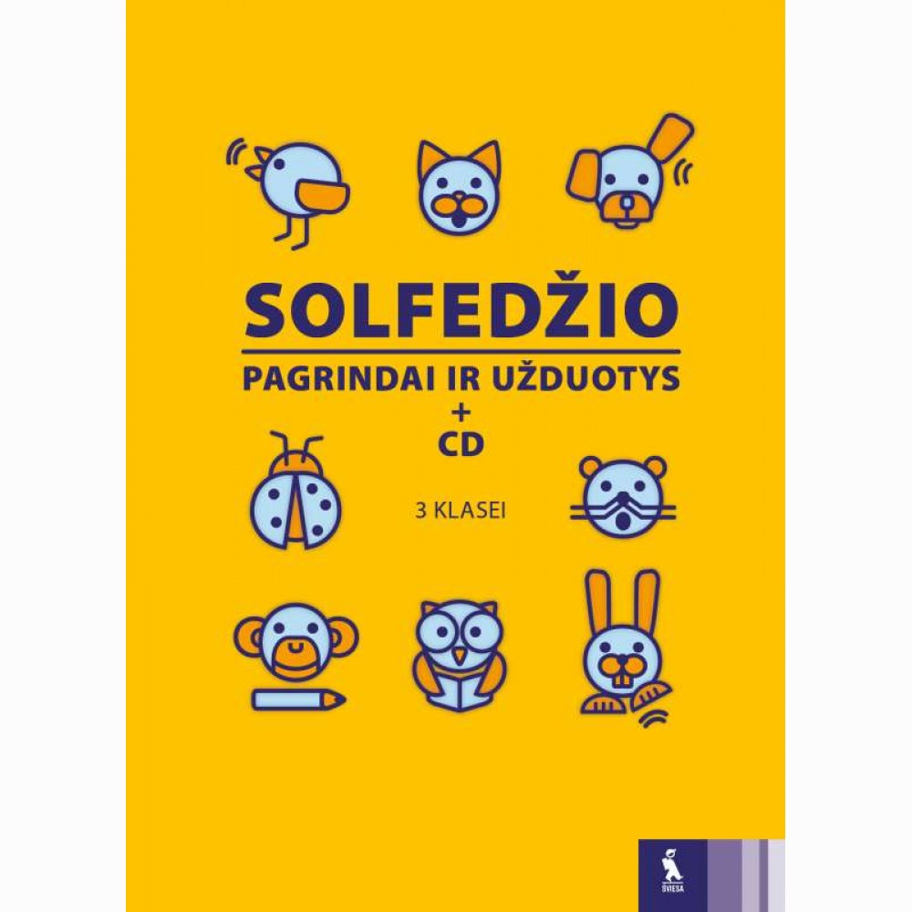 Solfedžio pagrindai ir užduotys su kompaktine plokštele 3 klasei