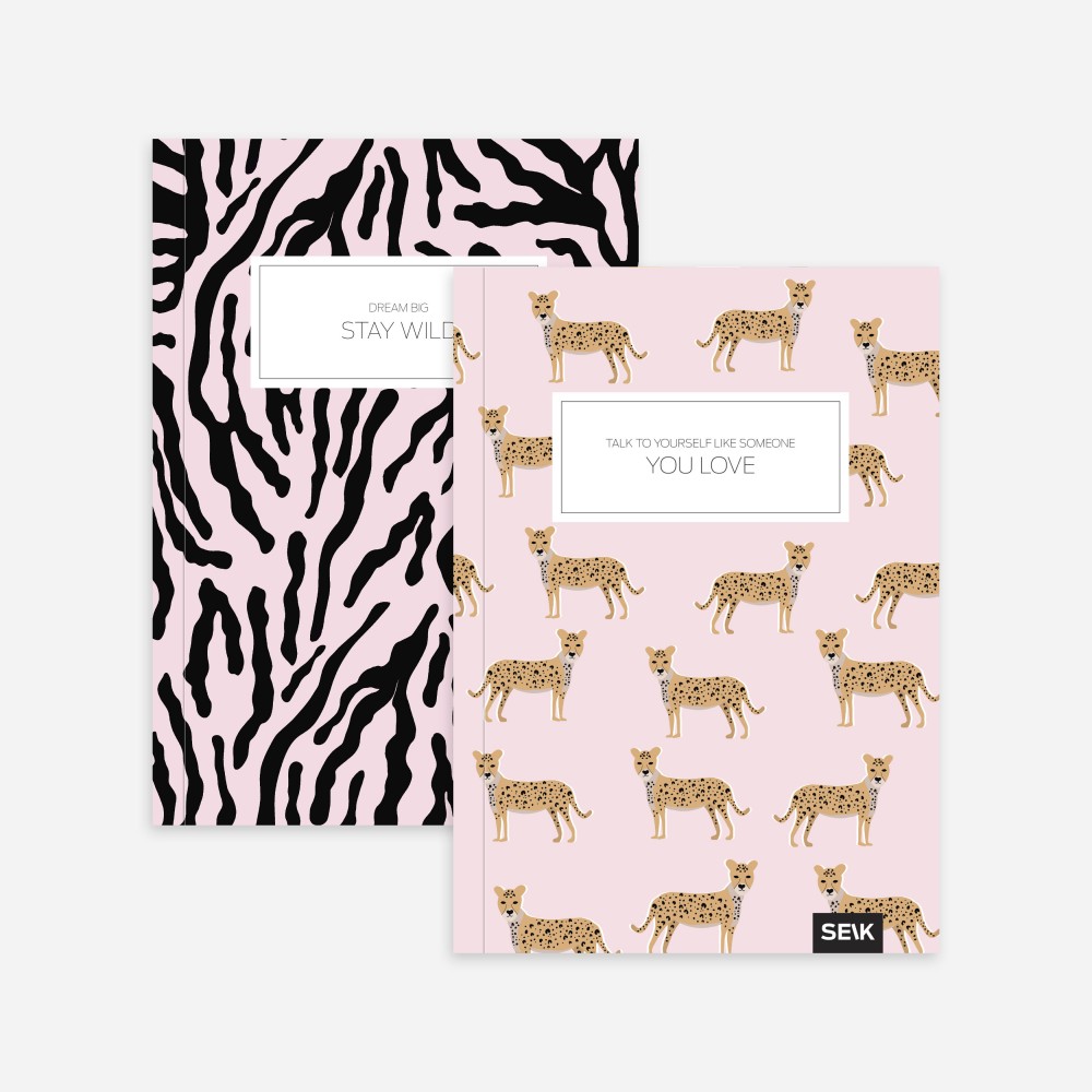 Taškuota užrašinė - zebra & cheeta
