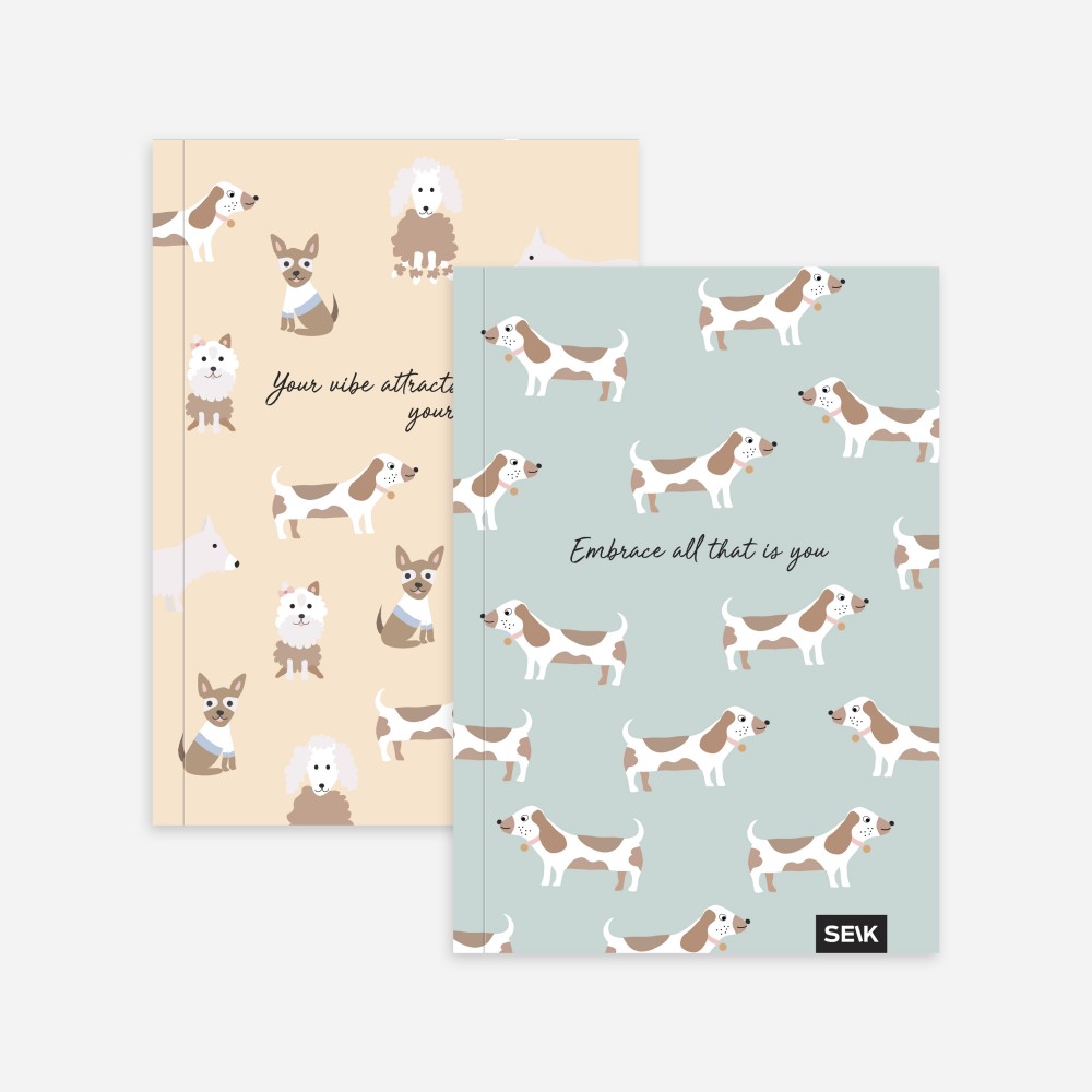 TAŠKUOTOS UŽRAŠINĖS DOGS & PUPPIES (2 VNT.)