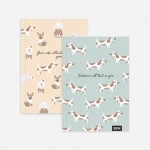 TAŠKUOTOS UŽRAŠINĖS DOGS & PUPPIES (2 VNT.)