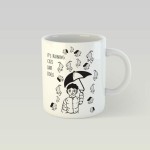 ORIGINALAUS DIZAINO PUODELIS - „IT’S RAINING CATS AND DOGS“