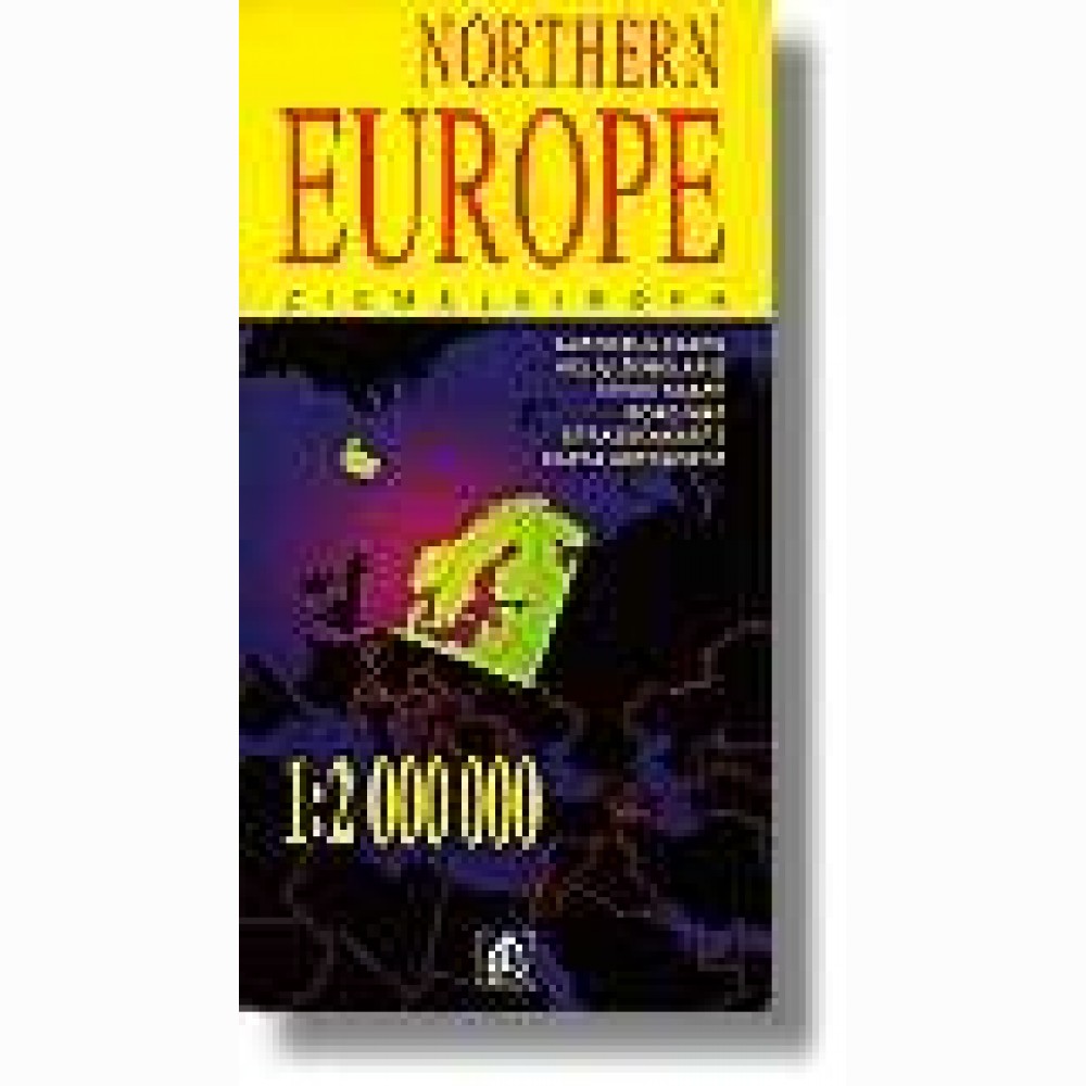 Road map of Northen Europe. Scale 1:2 000 000
