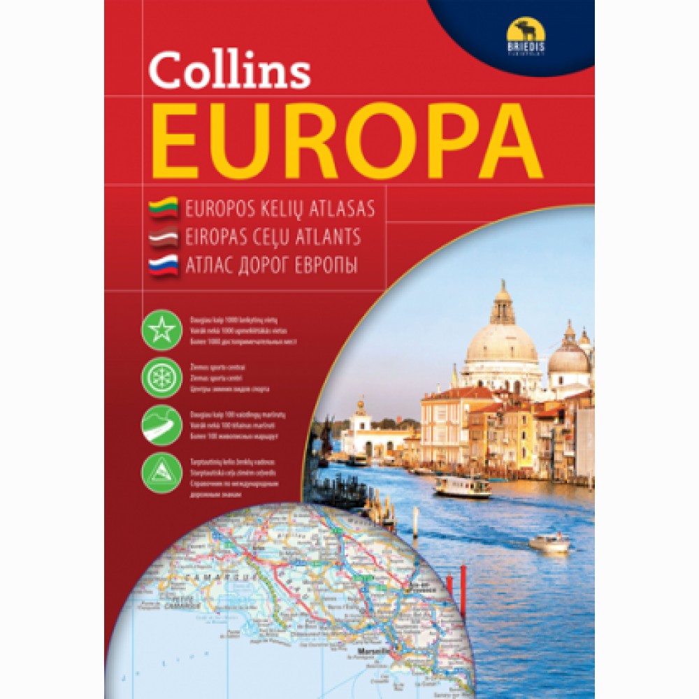 Europa. Kelių atlasas, 1: 1 000 000. Collins