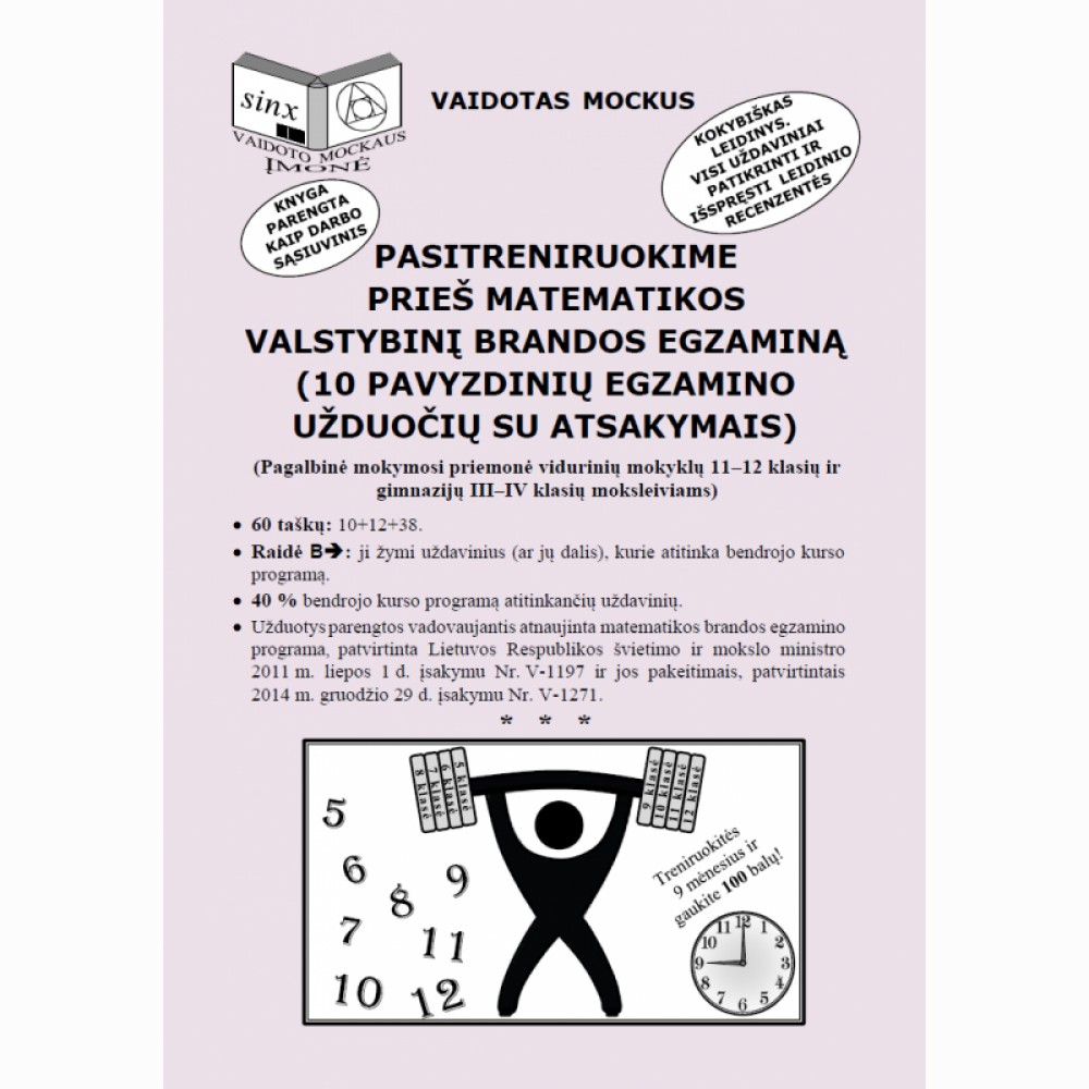 Pasitreniruokime prieš matematikos valstybinį brandos egzaminą 12 kl. 