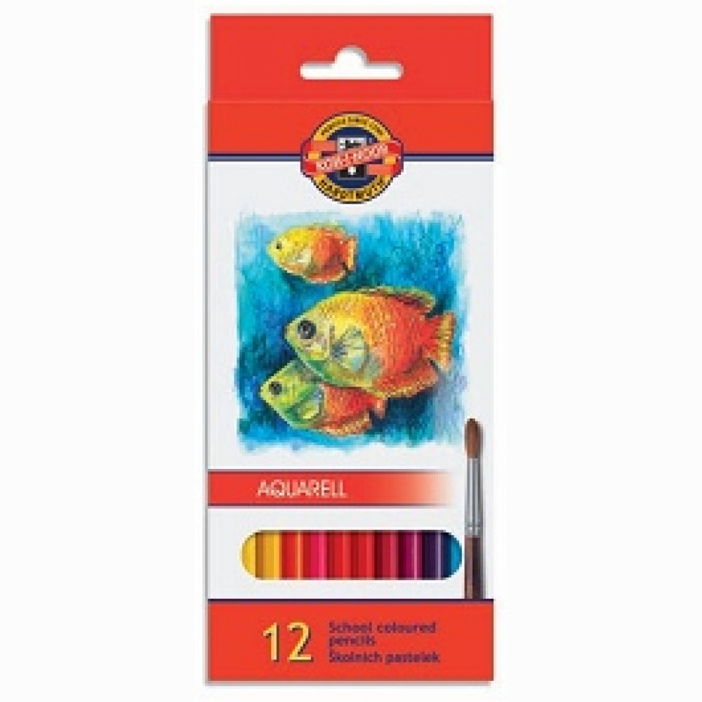Akvareliniai pieštukai 12sp. K-I-N KN3716012004KS