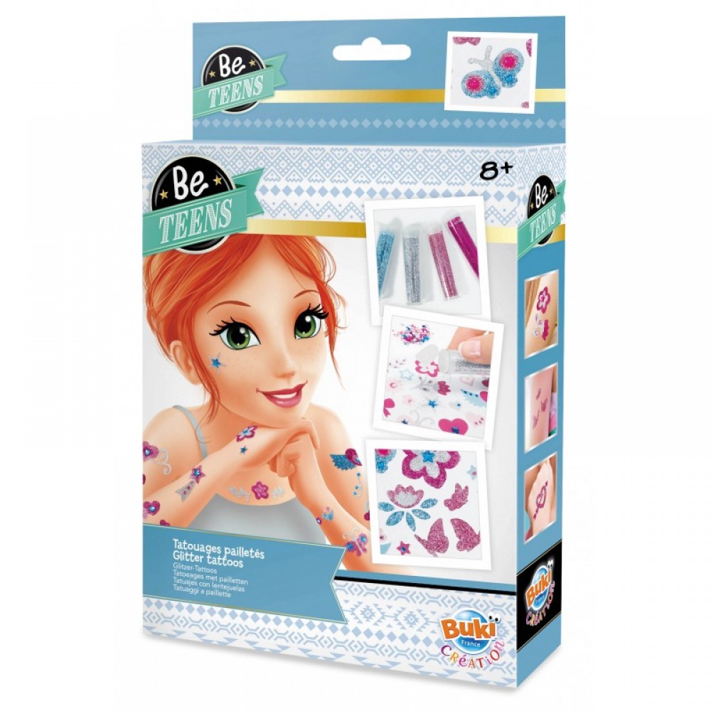 Kūrybinis rinkinys Glitter tatuiruotės mini/BE205/