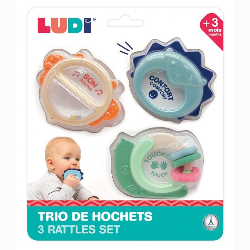 LUDI kūdikio barškučių rinkinys, Trio