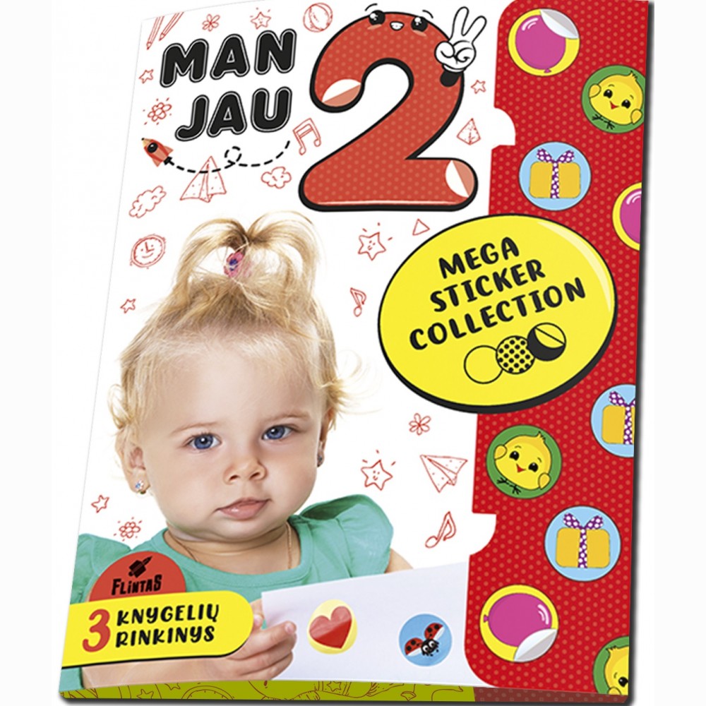 Man jau 2! Mega sticker collection 3 knygelės