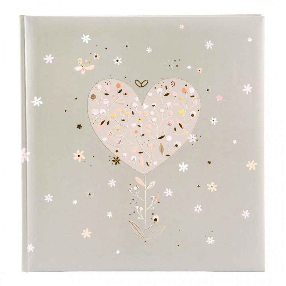 Albumas GOLDBUCH 08 184 Elegant Heart 30x31/60psl, balti lapai | kampučiai/lipdukai | knyginio rišimo