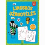 Linksmos užduotėlės su lipdukais (mėlyna)