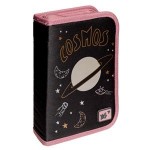 Kietas pieštukų dėklas YES vienvietis su atvartu HP-03 Cosmos