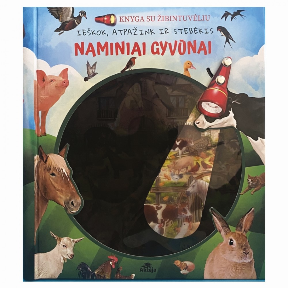 Naminiai gyvūnai. Knyga su žibintuvėliu