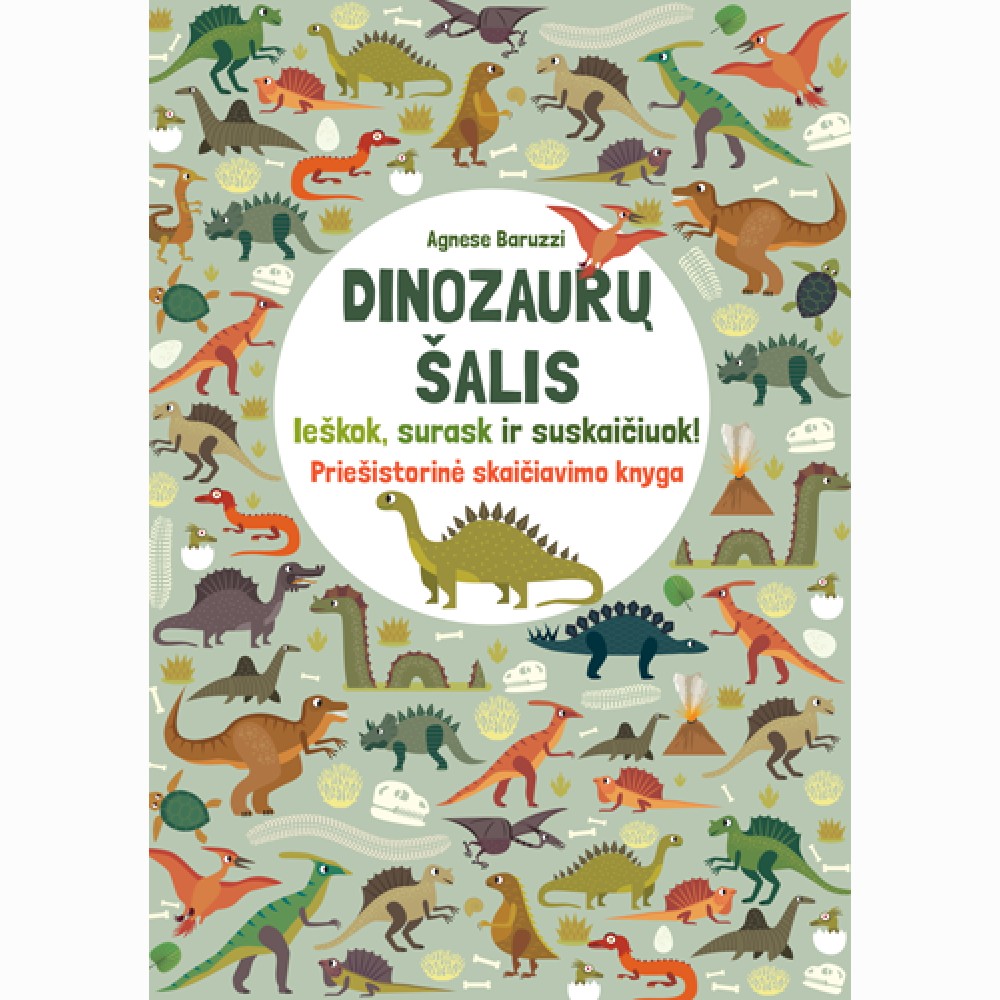 Dinozaurų šalis. Ieškok, surask ir suskaičiuok!