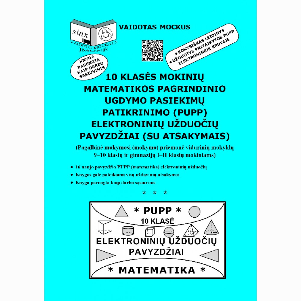 10 klasės mokinių matematikos pagrindinio ugdymo pasiekimų patikrinimo (PUPP) elektroninių užduočių pavyzdžiai (su atsakymais)