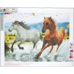 Deimantinė mozaika Horses 40x50cm