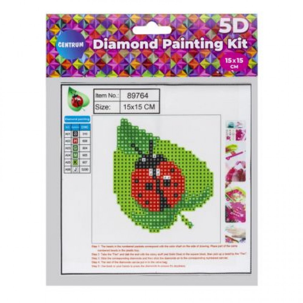 Deimantinė mozaika  Ladybug  15x15