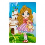 Deimantinė mozaika su plastikiniu molbertu Girl 10x15