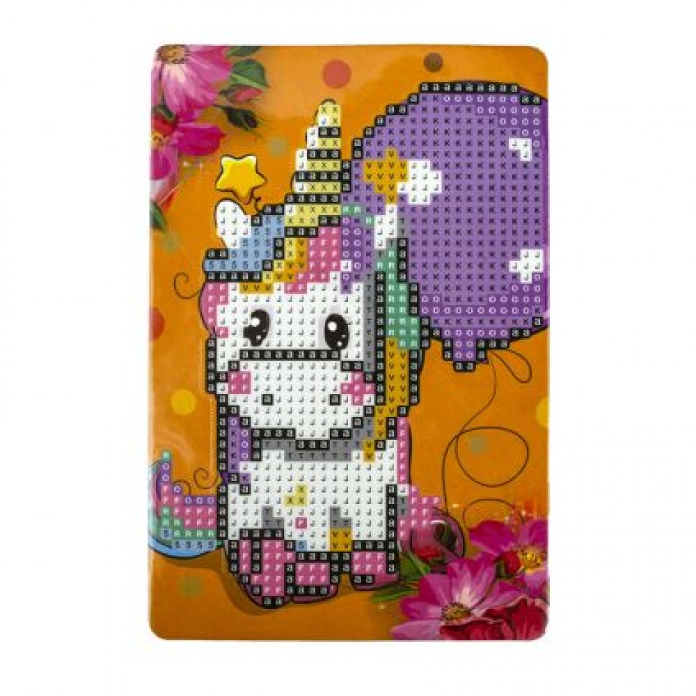 Deimantinė mozaika su plastikiniu molbertu Unicorn 10x15