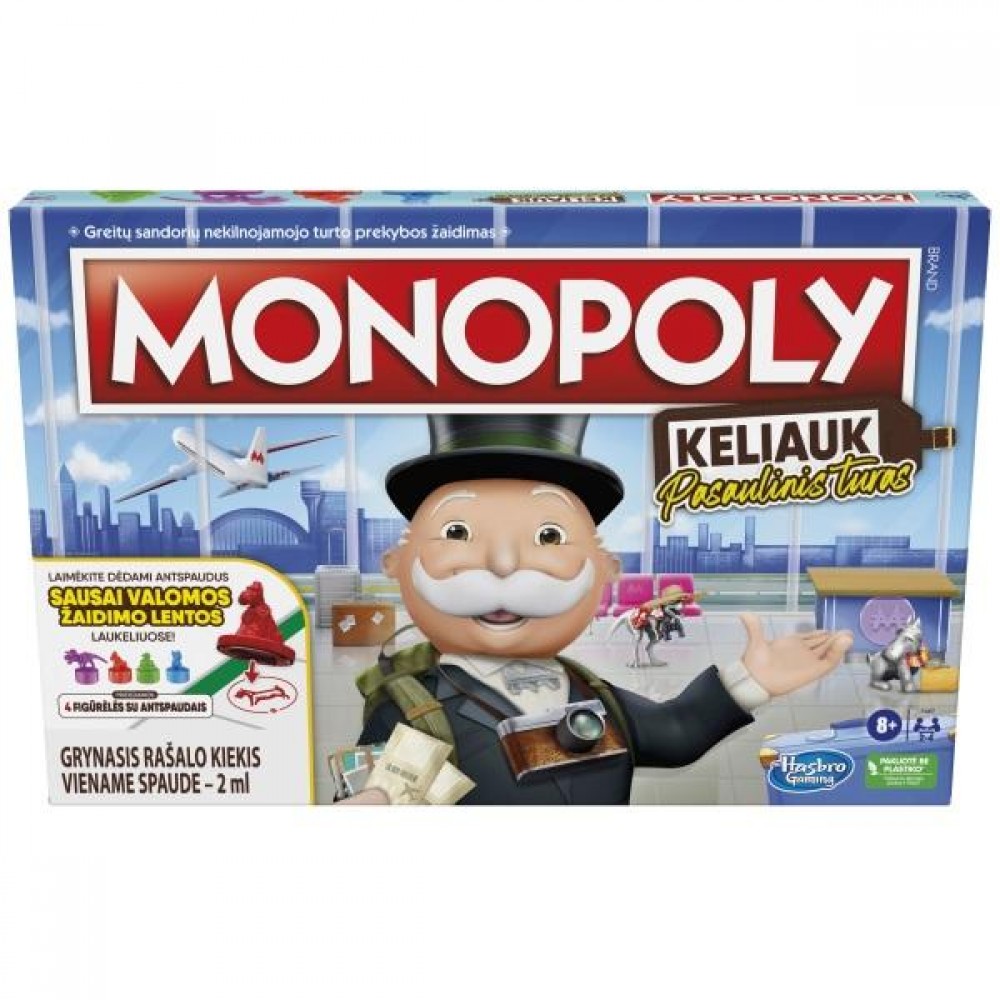 HAS MON Žaidimas „Monopolis: keliauk. Pasaulinis turas“, LT
