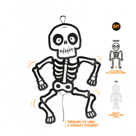 Kabantis skeletas Monstras helovino dekoracija