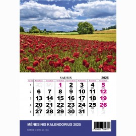 Kal. 2025 mėnesinis O-press /4 rūšys/