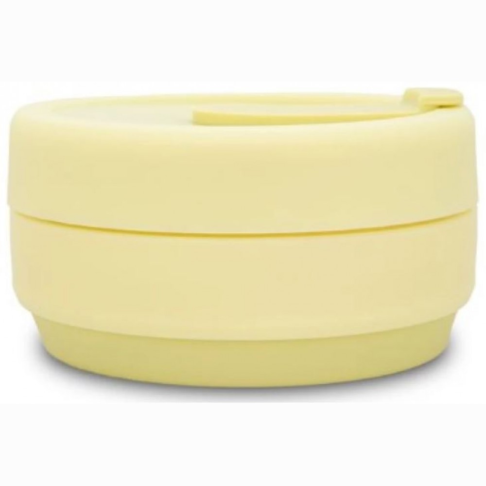 Silikoninis puodelis COOLPACK, 355 ml, pastelinės geltonos spalvos